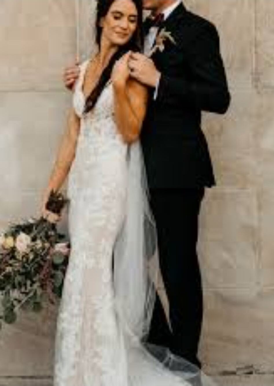 Lela Rose Off-White Pure Silk Sleeveless Wedding Bridal Gown Dress Size 8